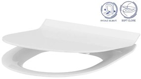 Cersanit Crea WC sedátko ovál duroplast / antibakteriálne, biela, K98-0177