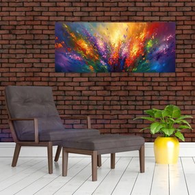 Obraz - Abstrakcia kvetov (120x50 cm)