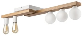Prisadený luster MATTE 2xE27/15W/230V + 3xG9/5W/230V biela/dub