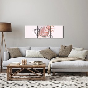 Obraz - Fialový minimalizmus N⁰3 (s hodinami) (90x30 cm)