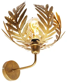Vintage nástenná lampa zlatá 25 cm - Botanica
