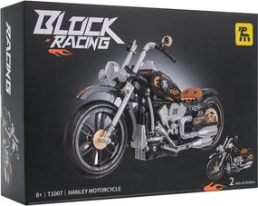 Stavebnica Čierny motocykel T1007 - 455 dielikov