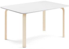 Stôl ELTON, 1200x800x640 mm, laminát - biela, breza