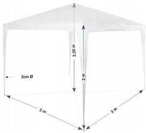 Záhradný altánok v modrej farbe Holla Garden 3 x 3 x 2,5 m