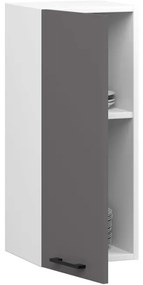 Horná kuchynská skrinka OLIWIA W30 H720 biela / grafitová / sivá