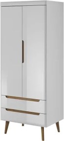 Šatníková skriňa Nordi, dub riviera/bielylesk%