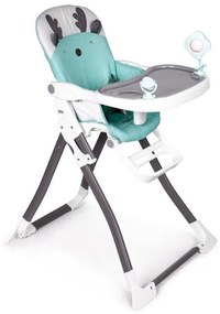 Štýlová detská jedálenská stolička v mentolovej farbe