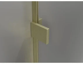 Mexen Lunar-B, pravostranný výklopný sprchový kút 90 x 80 cm, 8mm číre sklo, zlatý kartáčovaný - 832-090-080-55-00-P