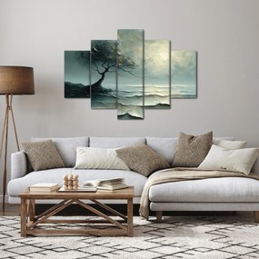Obraz - Olejomaľba stromu s oceánom (150x105 cm)