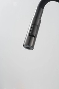 Gamma Flex 4000, stojanková drezová batéria s flexibilným ramenom, 2-funkčný výtok, čierna-grafitová, GMA-BFX-4000GM