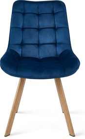 Jedálenská stolička SORIA VELVET, modrá