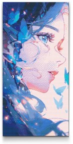 Gario Diamantové maľovanie Motýlia žena Rozmery: 40 x 80 cm, Rámovanie: S vnútorným rámom, Diamanty: Okrúhle