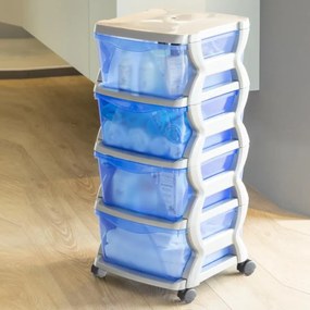 BAMA Regál Insieme 4, modrý