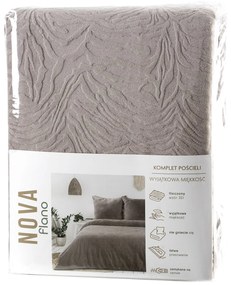 OBLIEČKY Z MIKROVLÁKNA FLANO 200X220 CM, 2 KS 70X80 CM BÉŽOVÁ