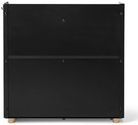 Široký regál na krbové drevo s odkladacou plochou