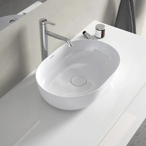 DURAVIT Luv oválna umývadlová misa bez otvoru, bez prepadu, 600 x 400 mm, biela, s povrchom WonderGliss, 03796000001