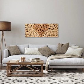 Obraz - Srdce z dreva (120x50 cm)