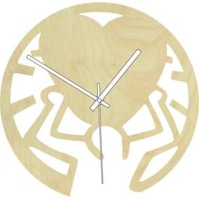 Drevené hodiny - láska na pleciach čierne aj farebné | SENTOP PR0420 PR0420 plywood