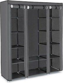 Prenosná látková skriňa, šatník CLOSET, 150x175x45cm, šedá SongmicsHome