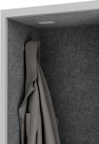 Akustická kabína SALLY MentalBox 600 mm – sivý korpus, tmavosivé sedadlo