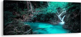 Obraz - Tyrkysové jazero (120x50 cm)