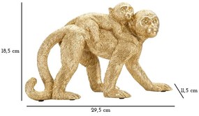 Soška z polyresínu (výška 18,5 cm) Monkey Mom – Mauro Ferretti