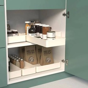 JJA Výsuvný organizér do skrinky s výsuvmi, béžová AXIS 13 x 38 x 6 cm (S)