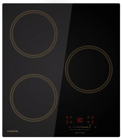 Klarstein Victoria indukčná varná doska, 45 cm, 6 600 W, 3 varné zóny, ovládanie posuvníkom, boost