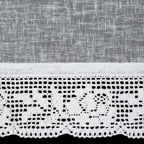 KRÁTKA ZÁCLONA NA PÁSKE LARI 150X30 CM BIELA