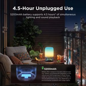Govee - LED RGBW Stmievateľná stolová lampa s reproduktorom LED/36W/12V Wi-Fi