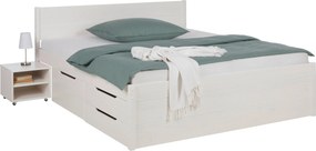 XXXLutz POSTEĽ S ÚLOŽNÝM PRIESTOROM, 180/200 cm, biela Zandiara - Online Only spálne - 000528046804