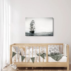 Obraz - Loď plávajúca po oceáne (90x60 cm)