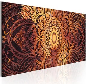 Obraz - Amber Mandala Veľkosť: 120x40, Verzia: Na talianskom plátne