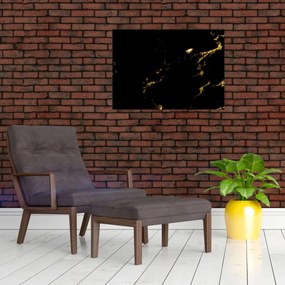 Sklenený obraz - Zlaý dekor (70x50 cm)