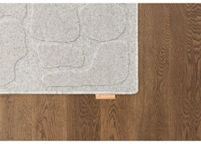 Svetlosivý vlnený koberec 200x300 cm Morphic Dunes – Agnella