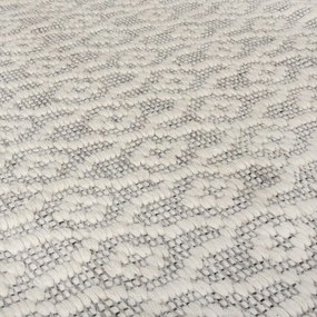 Flair Rugs, Ručne tkaný kusový koberec Nur Wool Dream Grey/Ivory, 120x170, šedá, obývacia izba