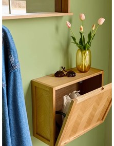 Nástenná skrina na topánky z dubového dreva Hübsch Herringbone