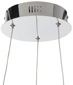 Závesná kovová LED lampa ø 40 cm strieborná JORDAN Beliani