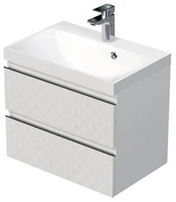 Kúpeľňová skrinka s umývadlom SAT Cube Way 60x47,5x40 cm biela mat CUBE3D602ZB, 1 ks