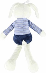 KIK Plyšový králik maskotka v modrých nohaviciach, 36 cm