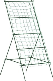 Outsunny oceľový podporný rám na ruže bez hrdze A-rám pre lezecké rastliny 101x133x227 cm Záhradný trám pre zeleninu, kvety a lezecké rastliny | Aosom