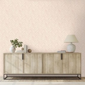 Tapeta elegantná béžová textúra košíkovej väzby