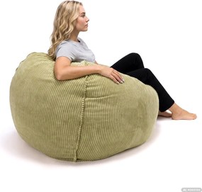 Sedací vak Nela s penovou výplňou – hrubý menčester | MOOD Farba MOOD: Biely