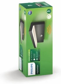 Philips 16484/93/P3 - LED Vonkajšie svietidlo so senzorom BUSTAN 2xLED/4,5W IP44