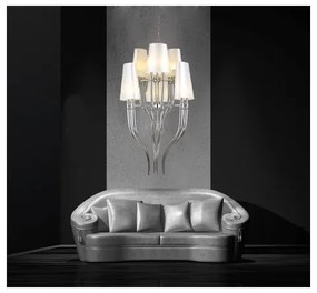 Azzardo AZ0173 - Luster na reťazi DIABLO 12xE14/11W/230V biela