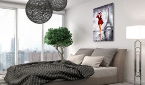 Artgeist Obraz - Lady in Paris Veľkosť: 60x90, Verzia: Premium Print