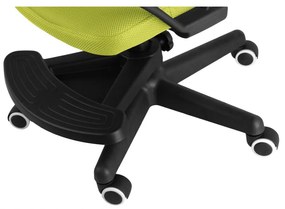 Detská stolička Neoseat MONKEY s podnožou — látka, čierna / svetlo zelená