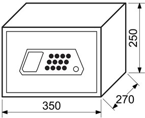 Oceľový trezor s elektronickým zámkom na odtlačok prsta RICHTER RS.25.GA.FIN