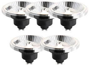 Sada 5 stmievateľných LED žiaroviek GU10 111 mm 10,5 W 770 lm 3000 K