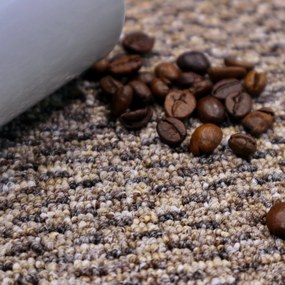 Timzo, Metrážny koberec Rubin 2117 brown, na mieru, šíře 4m, hnedá, ab (mriežka), chodba / predsieň